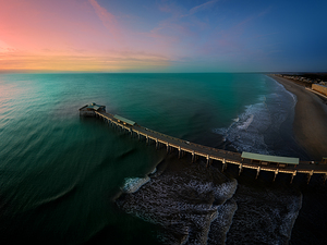 Dawns First Light at Folly Beach