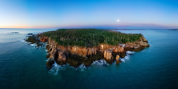 Moonset Over Quoddy Head Print