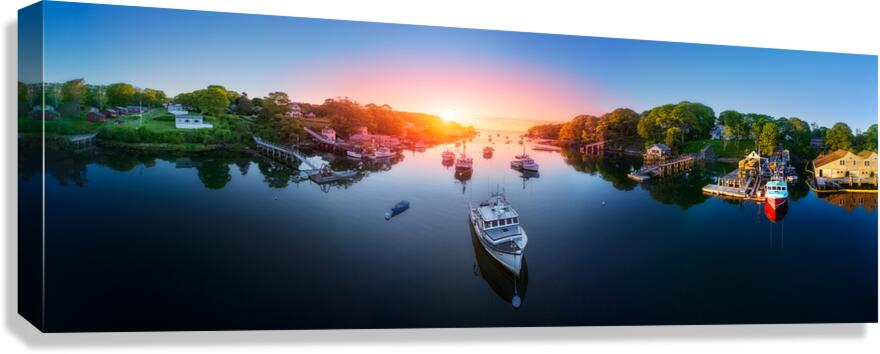 Sunrise Over New Harbor Canvas Print
