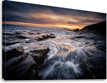 Sunset at Two Lights Canvas Print