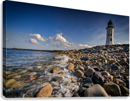 Old Scituate Light Canvas Print