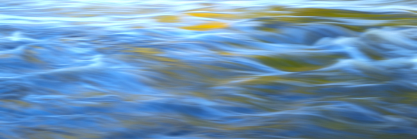 Flowing Stream in Blue Print