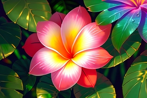 Exotic flower art