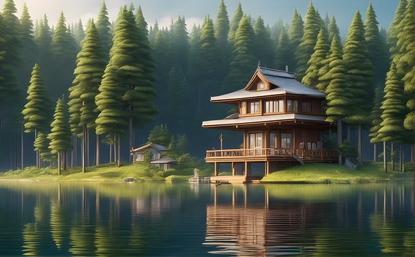 Lake views Print
