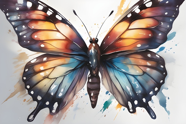 Strokes and flutters Print