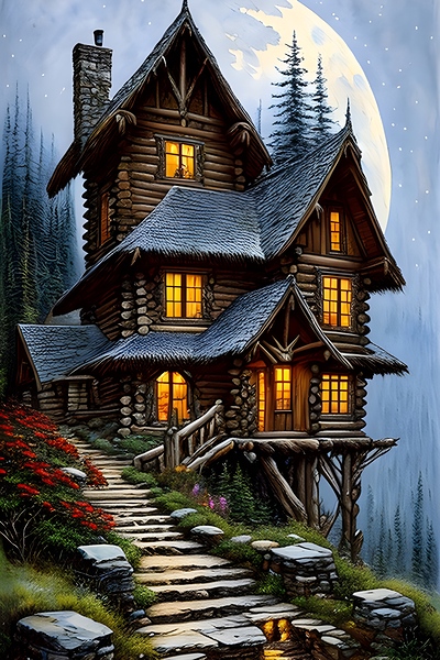Log cabin country by Sen Tinel