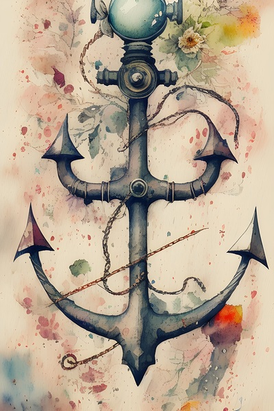 watercolour anchorage by Sen Tinel