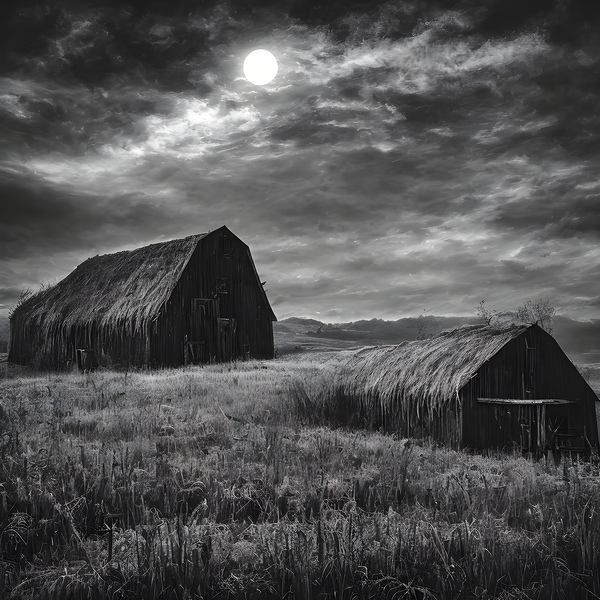 Billowing barns Print