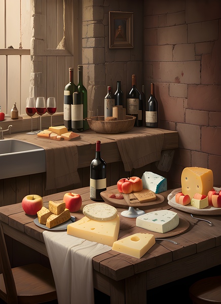 The cosy Italian kitchen scene by Sen Tinel