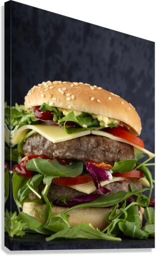 Double cheeseburger Canvas Print