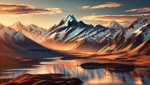 Golden Hour Over the Peaks