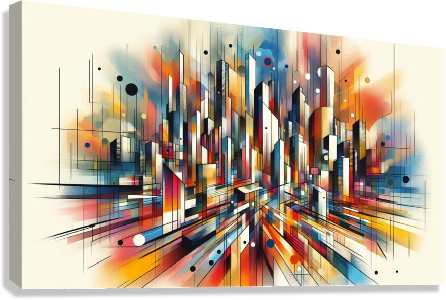 Explosive Metropolis Canvas Print