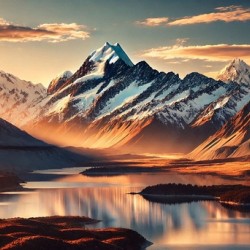 Golden Hour Over the Peaks