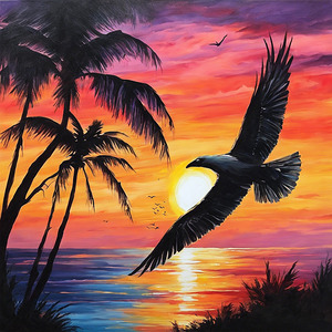 Discover breathtaking sunset paint art 