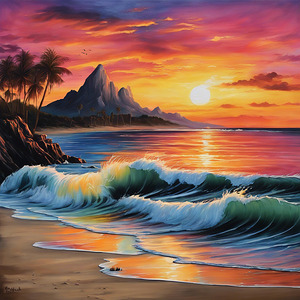 Discover breathtaking sunset paint art that captu