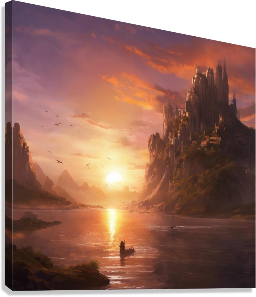 Unleash your creativity and explore the world of sunset paint art Canvas Print