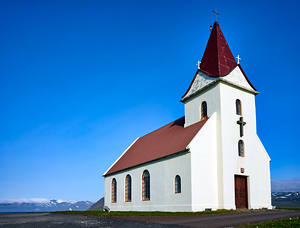 Ingjaldsholskirkja church in Helissandur Snæfellsnes