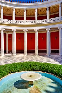 Inner courtyard of Zappeio Hall in Athens Greece