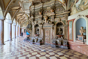 Art and architecture inside Residenz Palace in Munich Germany