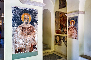 Old church of the holy apostles in athens greece at ancient agor