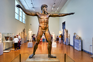 Bronze statue on display at National Archaeological Museum in At