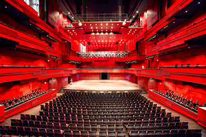 Concert hall at Harpa in Reykjavik is ready for an event