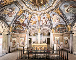 Interior of Santa Maria alla Fontana church in Milan Italy wit
