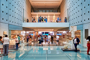Visitors explore the Acropolis Museum in Athens Greece