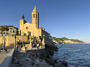 Sitges Catalunya Spain. Church esglesia de Sant Bartomeu i Santa Tecla