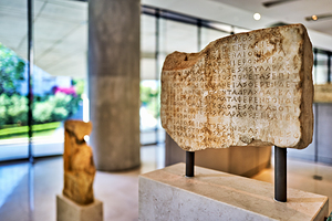 Exploring ancient inscriptions at the Acropolis Museum in Athens