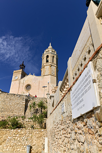 Sitges Catalunya Spain. Church esglesia de Sant Bartomeu i Santa Tecla