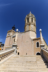 Sitges Catalunya Spain. Church esglesia de Sant Bartomeu i Santa Tecla