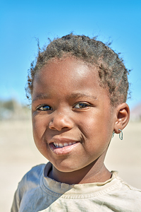 Portrait of a child in Damaraland village in Namibia