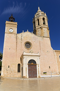 Sitges Catalunya Spain. Church esglesia de Sant Bartomeu i Santa Tecla