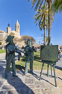 Sitges Catalunya Spain. Sculpture by Santiago Rusinol