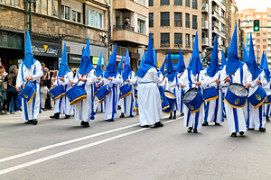 Zaragoza. Saragossa. Aragon. Spain.  Processions of the Easter Holy Week