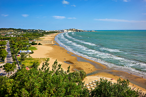 Vieste Gargano. Apulia Puglia Italy. The beach