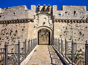 Apulia Puglia Gargano Italy. Monte SantAngelo. Castello Normanno Svevo Aragonese