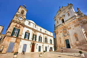 Apulia Puglia Italy. Martina Franca. Piazza Plebiscito and the Cathedral. Basilica S. Martino