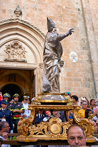 Apulia Puglia Italy. Ostuni. Festival of Saint Orontius. Procession with the statue of the Saint
