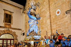 Apulia Puglia Italy. Ostuni. Festival of Saint Orontius. Procession with the statue of the Saint