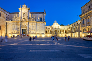 Apulia Puglia Salento Italy. Lecce. Cathedral Maria Santissima Assunta and Saint Orontius