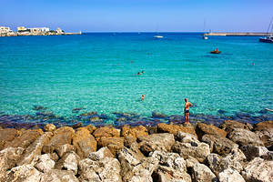 Apulia Puglia Salento. Italy. Otranto. The beach
