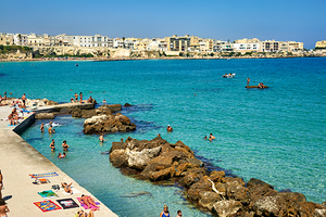 Apulia Puglia Salento. Italy. Otranto. The beach