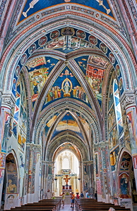 Salento. Apulia Puglia Italy. Galatina. Santa Caterina dAlessandria church. Frescoes by Francesco dArezzo