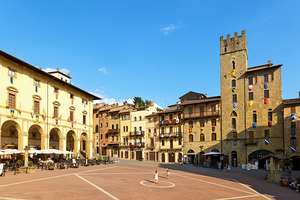 Arezzo Tuscany Italy. Piazza Grande