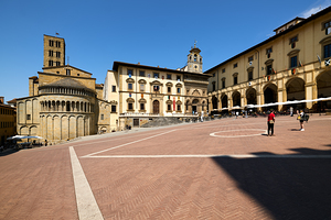 Arezzo Tuscany Italy. Piazza Grande