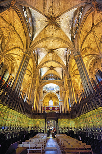 Barcelona. Catalonia. Spain. The Cathedral of the Holy Cross and Saint Eulalia