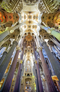 Barcelona. Catalonia. Spain. Basílica de la Sagrada Família