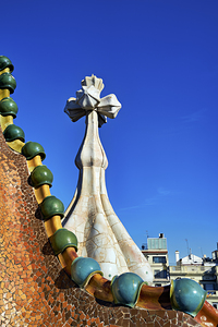 Barcelona. Catalonia. Spain. Casa Batllo is a renowned building located in the center of Barcelona and is one of Antoni Gaudi´s masterpieces